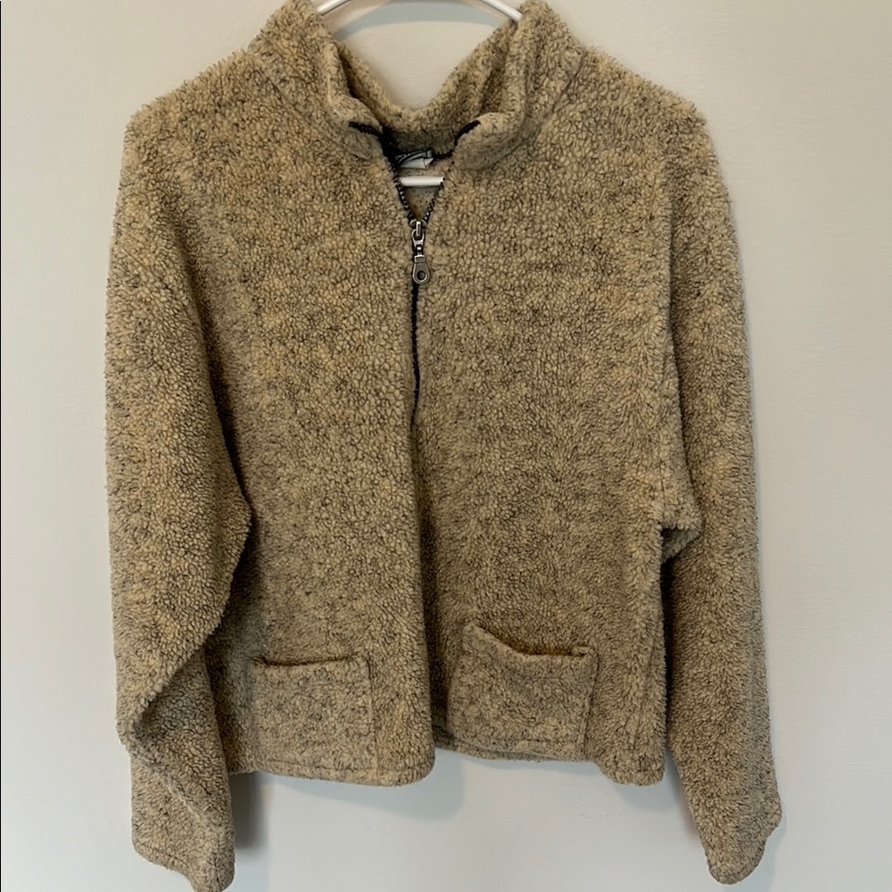 Cozy Tan Zip-Up Jacket